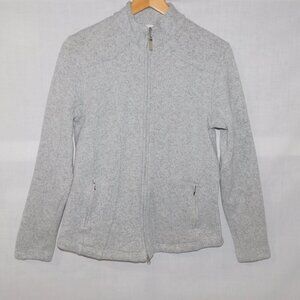 Callaway Golf Gray Full Zip Knit Fleece Sweater Jacket Womens M